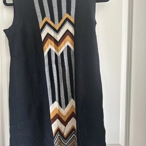 Chevron Patterned Sleeveless Dress